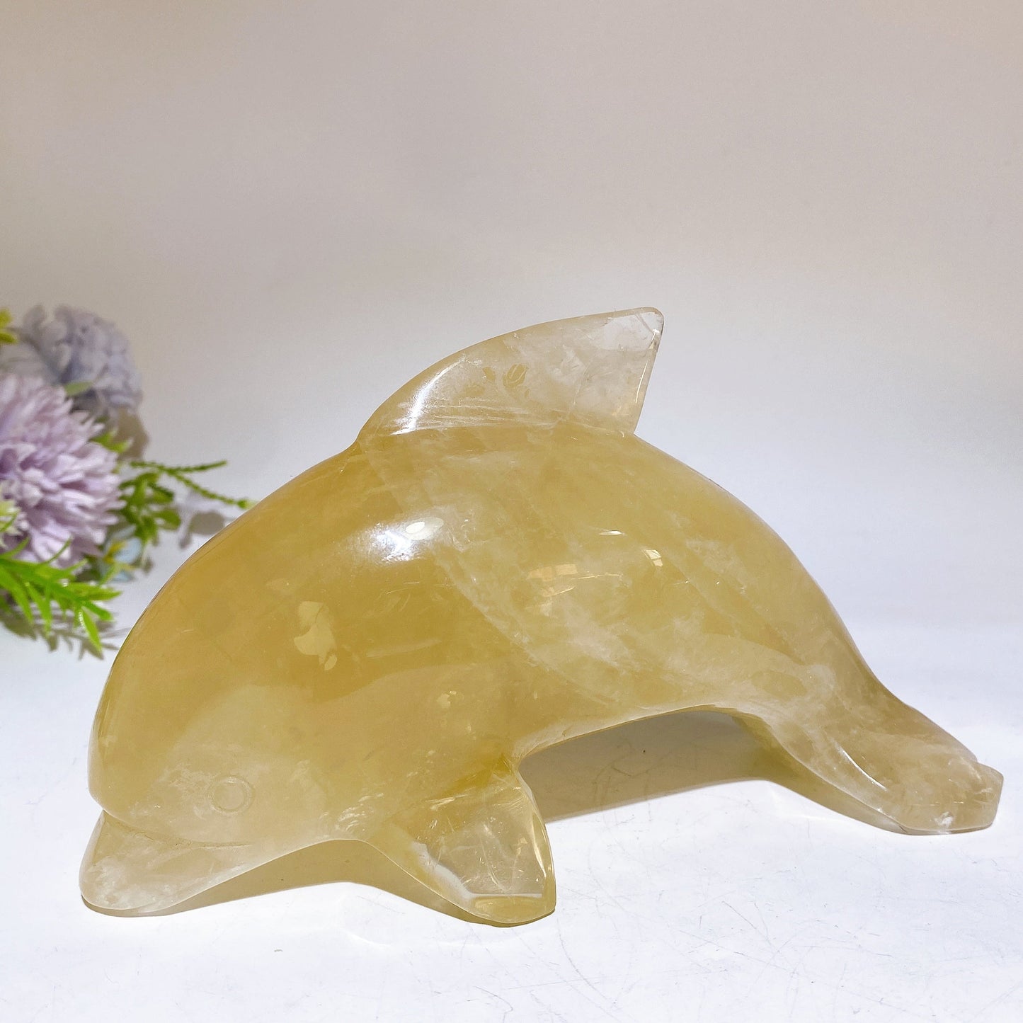 17-18cm Crystal Dolphin Carving Crystal Healing Bulk Wholesale
