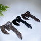 19cm Hand Carved Natural Crystal Skull Axe Crystal Healing Bulk Wholesale