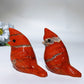 3.2" Red Jasper Cardinal Carving Crystal Healing Bulk Wholesale