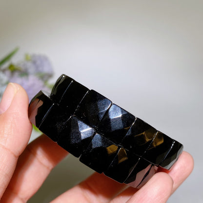 12mm 15mm Black Obsidian Bangle Crystal Healing Bulk Wholesale