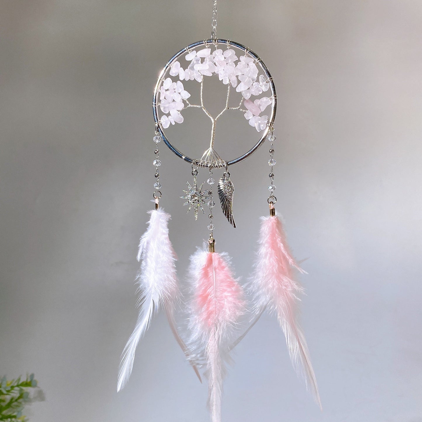 28cm Natural Crystal Dreamcatcher Crystal Healing Bulk Wholesale