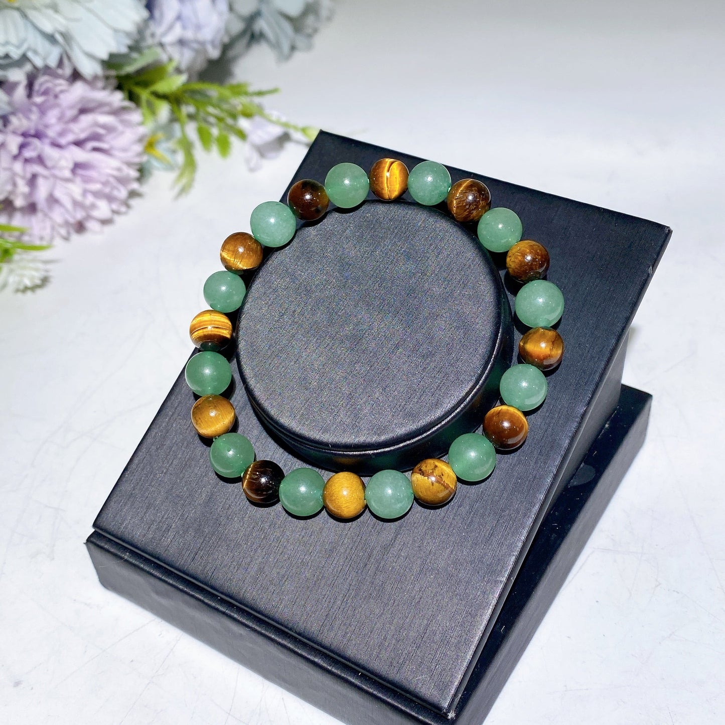 8mm Green Aventurine Tiger's Eye Bracelet Crystal Healing Bulk Wholesale