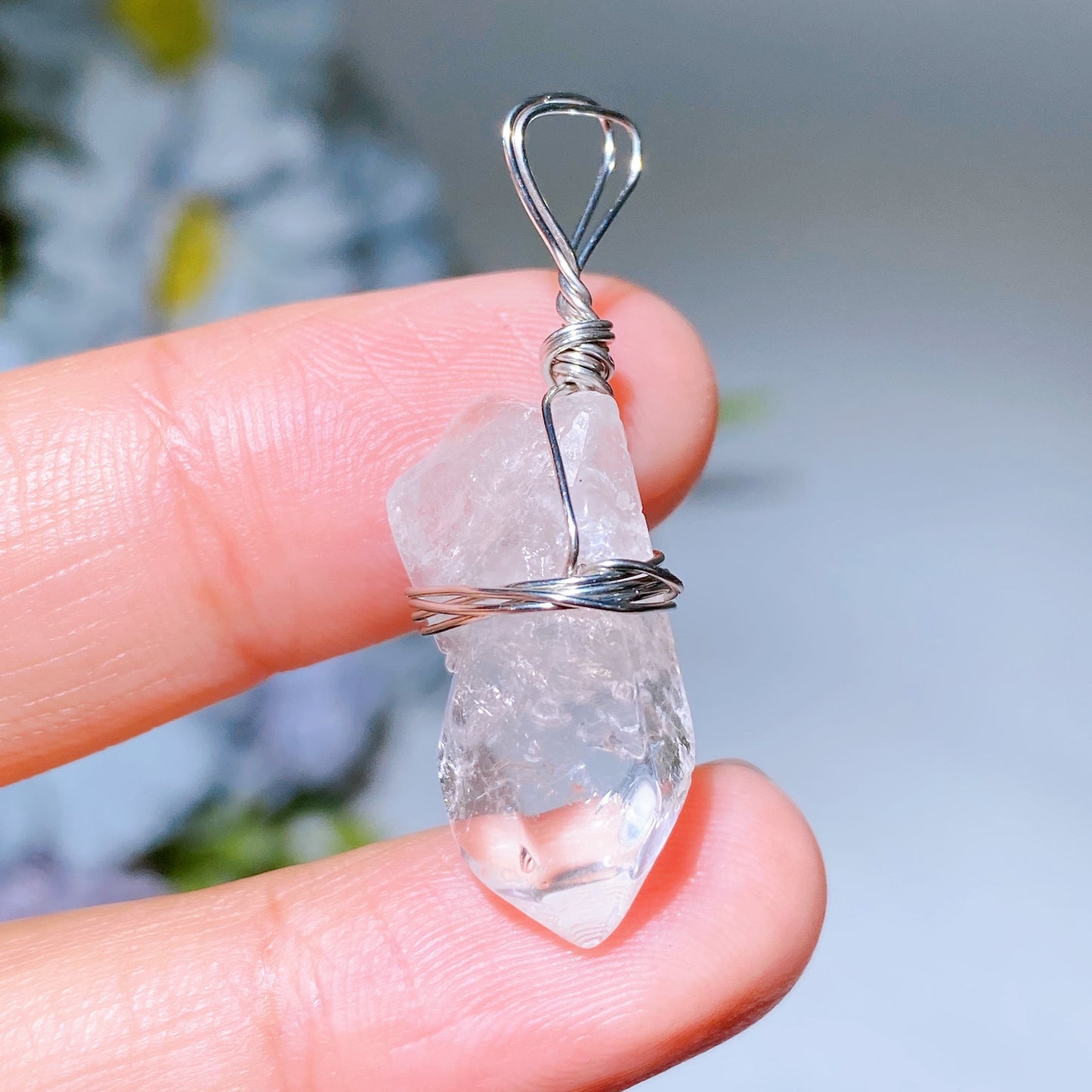 Clear Quartz Point Pendant with Black Cord Crystal Healing Bulk Wholesale