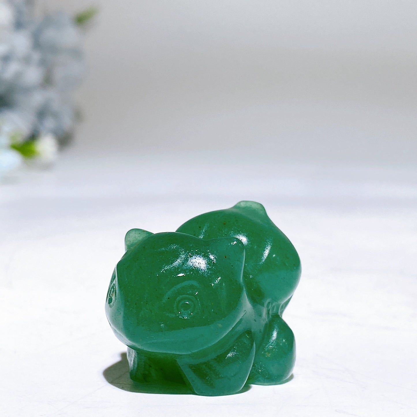 1.1"-1.6" Green Aventurine Bulbasaur Carving Crystal Healing Bulk Wholesale