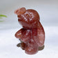 2.6" Crystal butterfly Hovering Over Rabbit Nose Carving Crystal Healing Bulk Wholesale