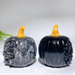 2.4" Crystal Pumpkin with Skulls Decor Carving Crystal Healing Bulk Wholesale