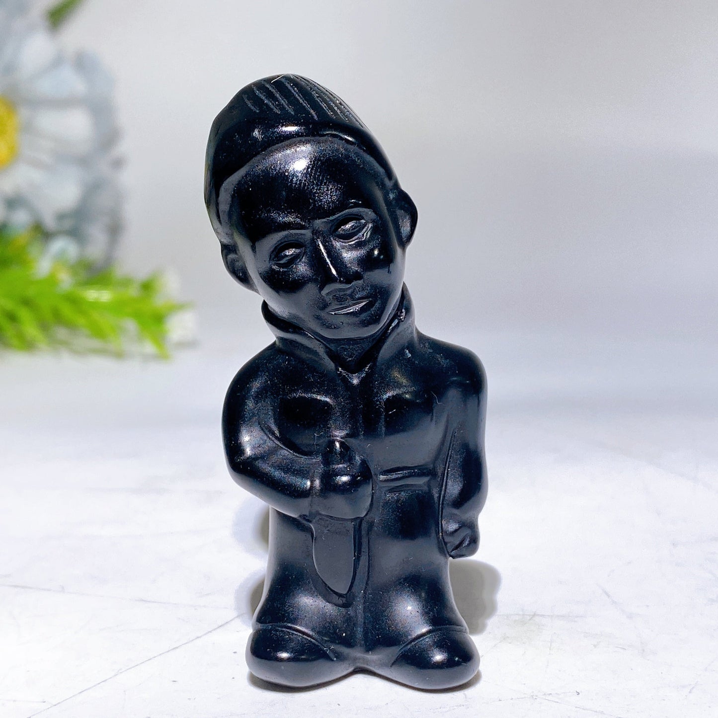 2.5"-2.8" Black Obsidian Killer Carving Crystal Healing Bulk Wholesale