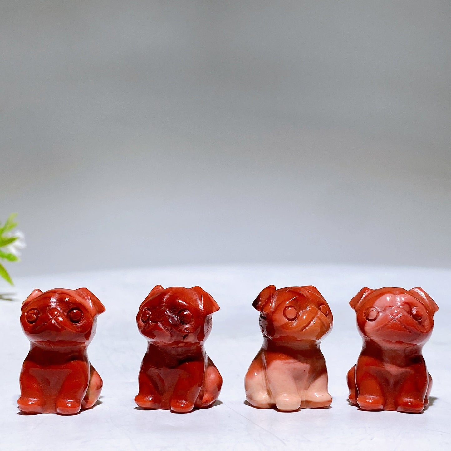 1.0" Natural Gemstone Mookite Dog Carving Crystal Healing Bulk Wholesale