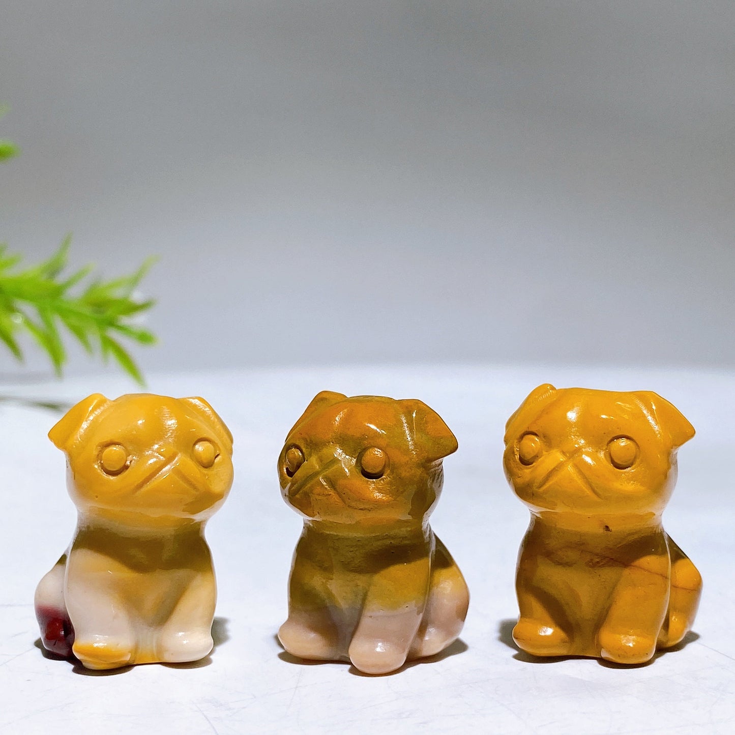 1.0" Natural Gemstone Mookite Dog Carving Crystal Healing Bulk Wholesale