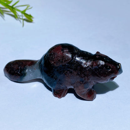 3.0" Natural Crystal Beaver Carving Crystal Healing Bulk Wholesale