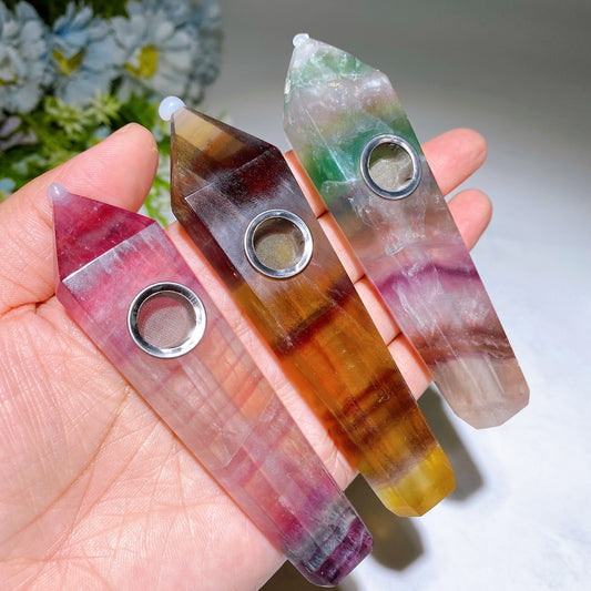 3.9"-4.2" Crystal Smoking Pipe Carving Crystal Healing Bulk Wholesale