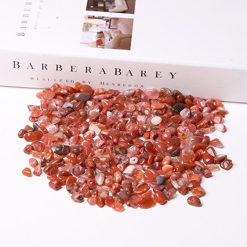 0.1kg Different Size Natural Carnelian Chips Crystal Chips for Decoration Best Crystal Wholesalers