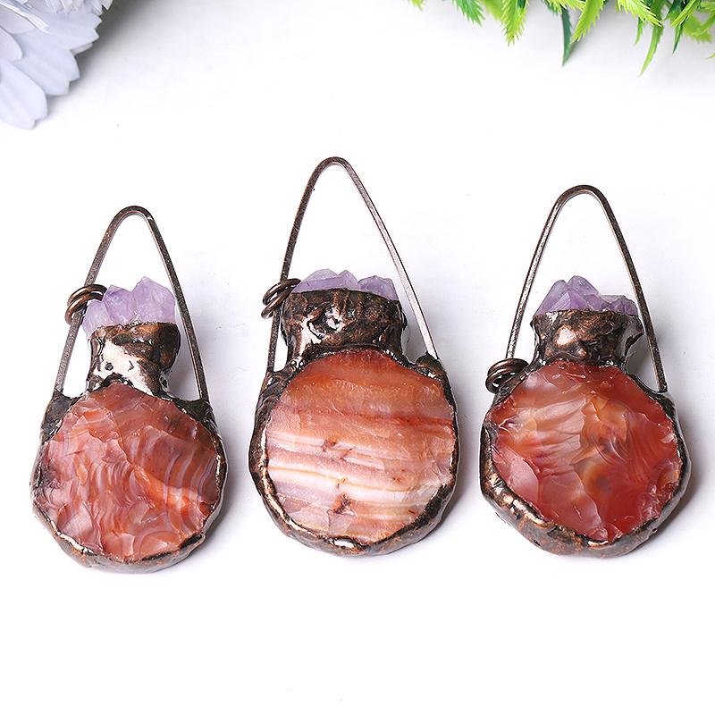 3" Carnelian Amethyst Pendant for Jewelry DIY Best Crystal Wholesalers