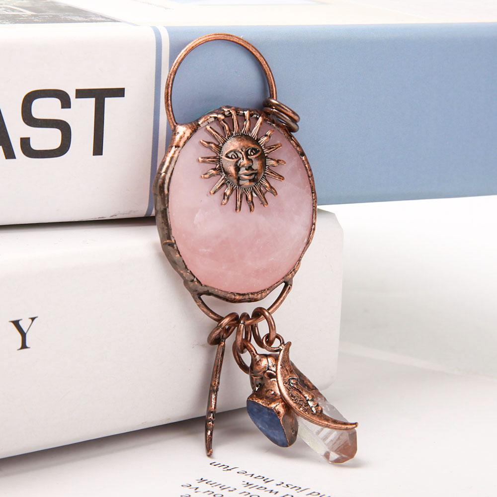 Rose Quartz Clear Quartz Kyanite Pendant Best Crystal Wholesalers