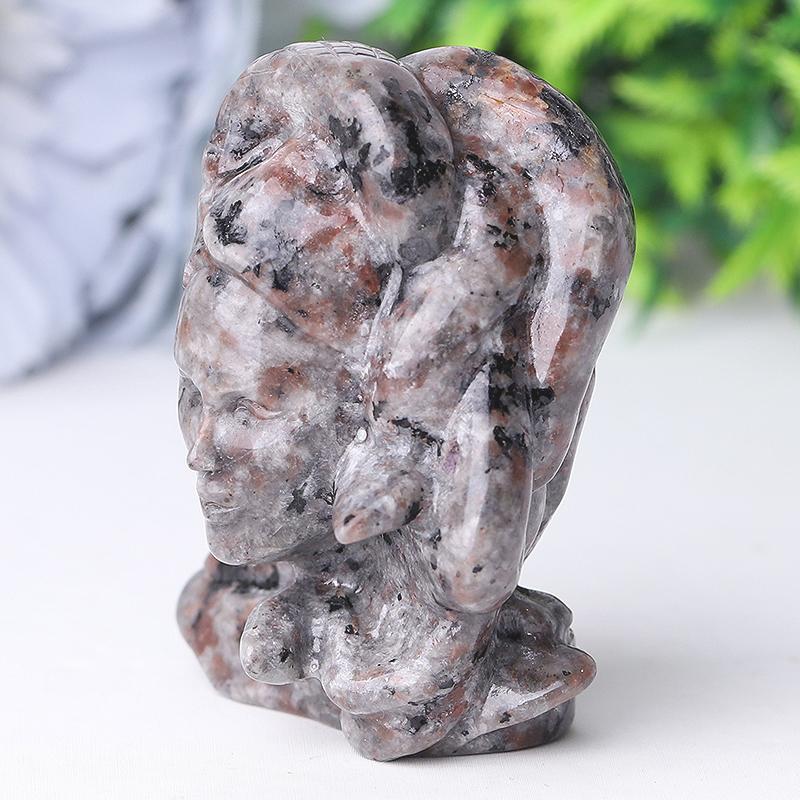 2.5" Yooperlite Medusa Crystal Carvings Best Crystal Wholesalers