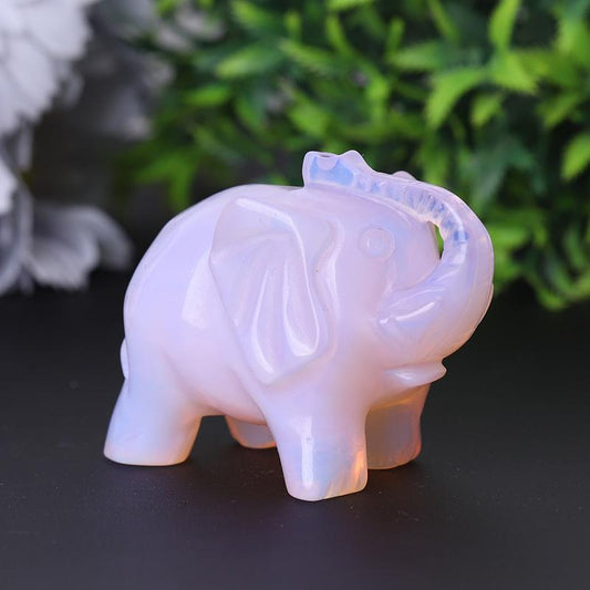 3" Pink Opalite Elephant Crystal Carvings Animal Bulk Best Crystal Wholesalers