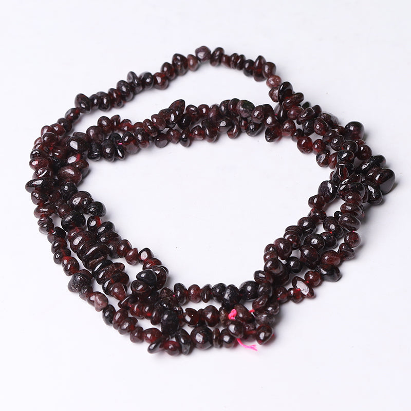 Drilled Crystal Chips with holes String for DIY bulk Bracelet Best Crystal Wholesalers Black Obsidian Amethyst Smoky Quartz Garnet