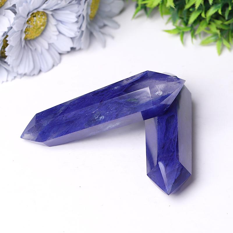 Blue Smelting Quartz Double Terminated Towers Points Bulk Best Crystal Wholesalers