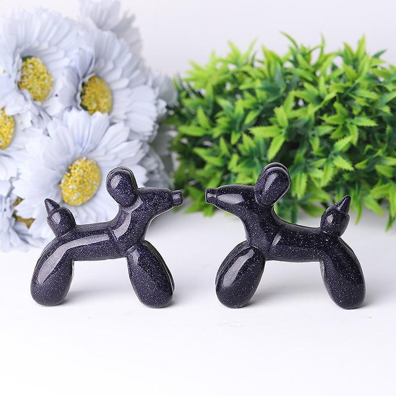 2.8" Balloon Dog Crystal Carvings Animal Bulk Best Crystal Wholesalers