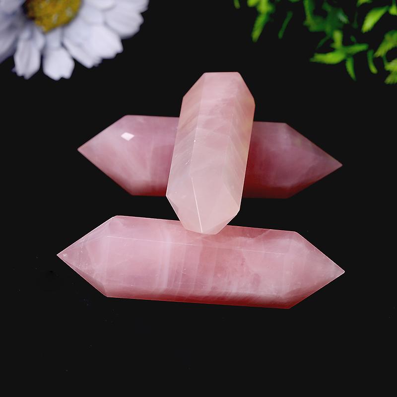 Natural Rose Quartz Double Terminated Towers Points Bulk Best Crystal Wholesalers