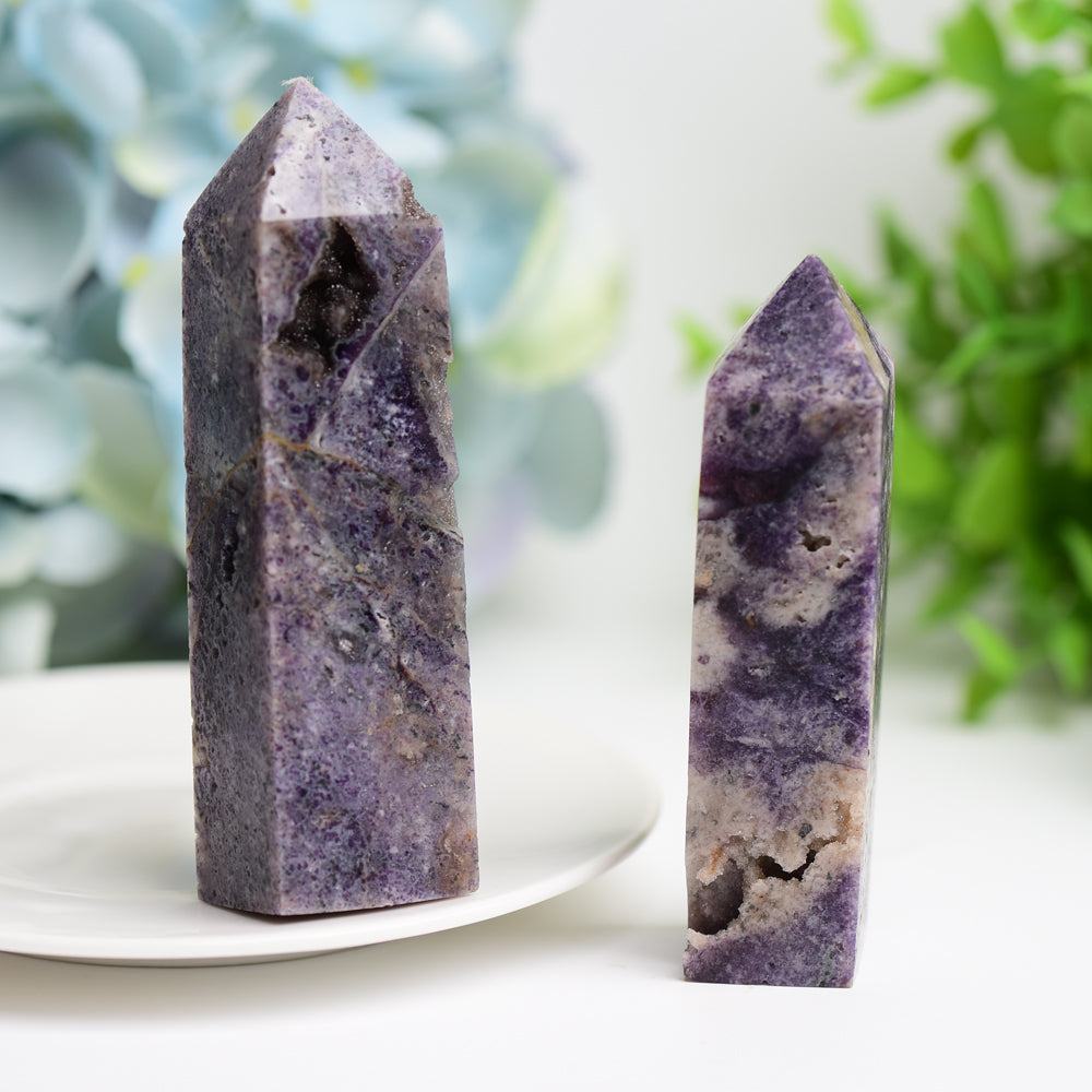 3.0"-4.5" Purple Sphalerite Crystal Tower Bulk Crystal wholesale suppliers