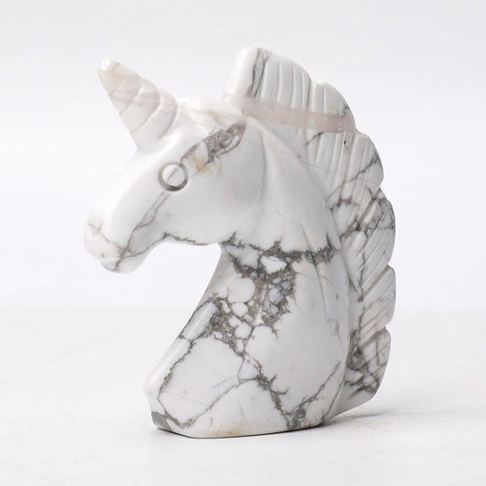 2.0" Howlite Unicorn Crystal Carvings Animal Bulk Best Crystal Wholesalers