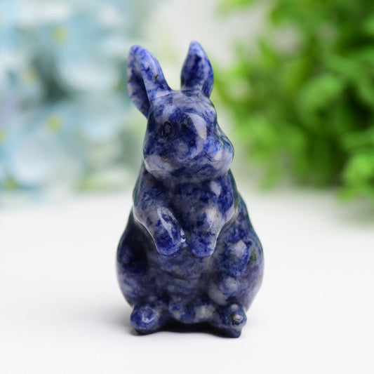 3.0" Sodalite Rabbit Animal Crystal Carving Bulk Best Crystal Wholesalers