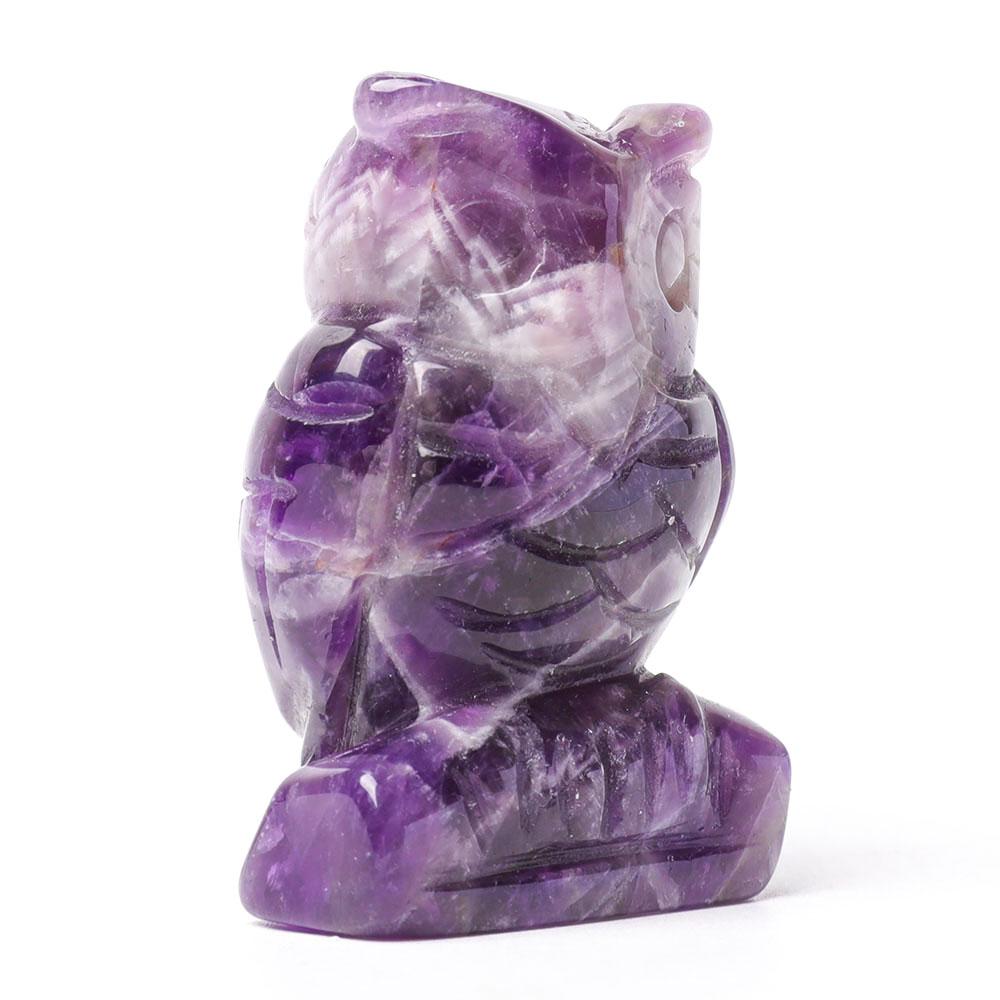 2.0" Amethyst Owl Figurine Crystal Carvings Best Crystal Wholesalers