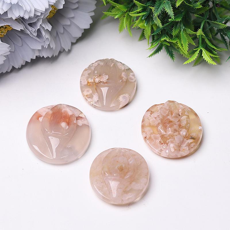 1.5" Flower Agate Crystal Carvings Best Crystal Wholesalers