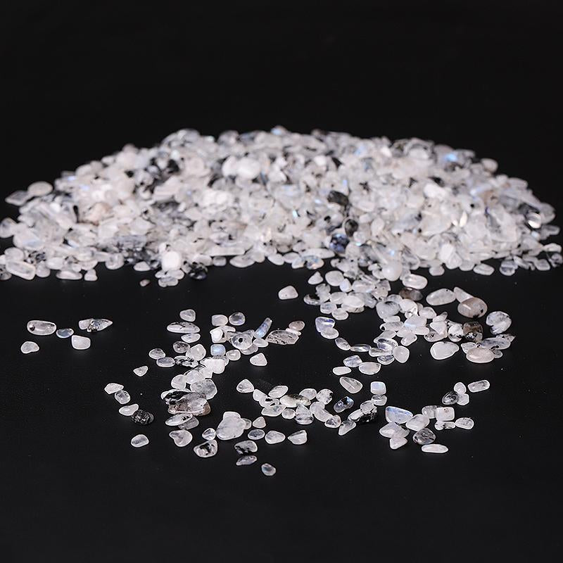 0.1kg Different Size Natural Moonstone Chips Crystal Chips for Decoration Best Crystal Wholesalers