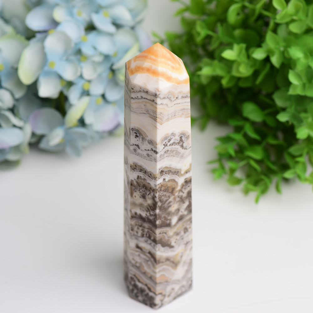 6.0"-8.0" Grass Calcite Crystal Tower Bulk Crystal wholesale suppliers