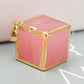 Rose Quartz Cube Pendant Best Crystal Wholesalers