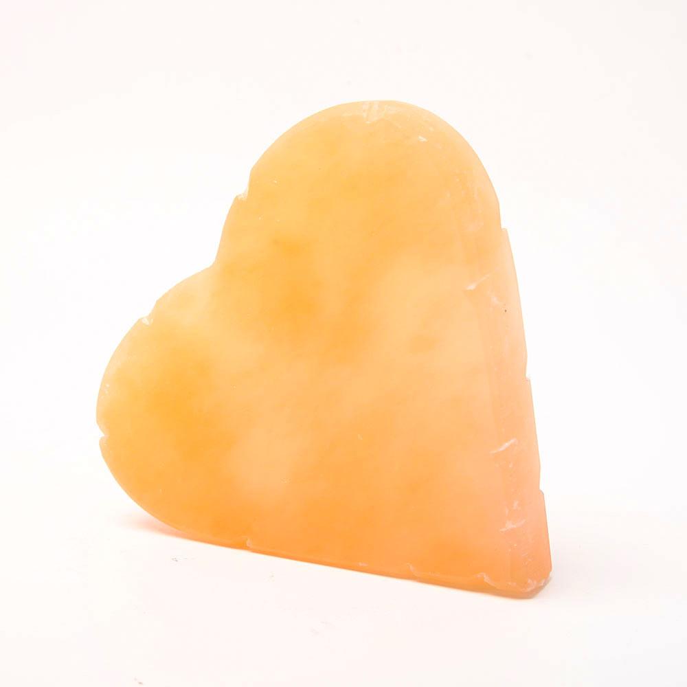 5" Peach Selenite Heart Shape Carvings Bulk Best Crystal Wholesalers