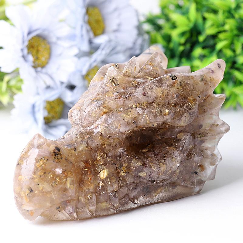 5.5" Large Resin Dragon Head Figurines Best Crystal Wholesalers