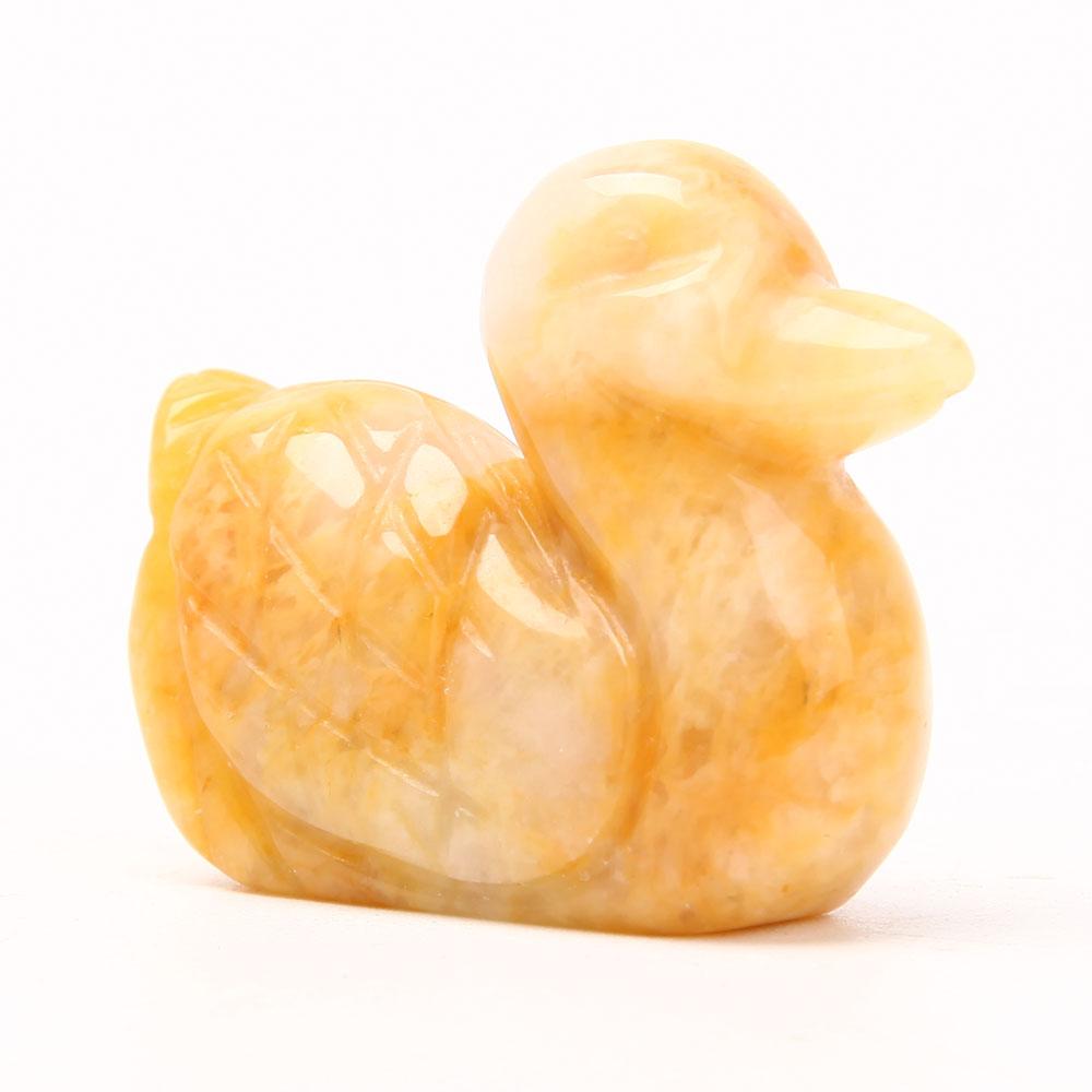 Yellow Jade Duck Carvings Animal Bulk Best Crystal Wholesalers