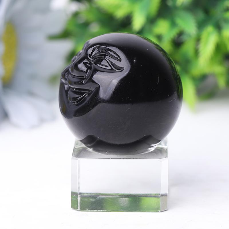 1.35" Smile Face Crystal Carvings Best Crystal Wholesalers