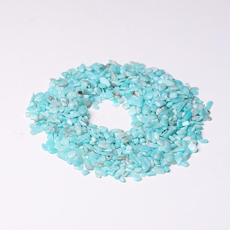 0.1kg Different Size Natural Amazonite Chips Crystal Chips for Decoration Best Crystal Wholesalers