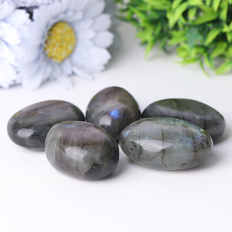 1.5"-2.0" Labradorite bulk tumbled stone Palm stones Best Crystal Wholesalers