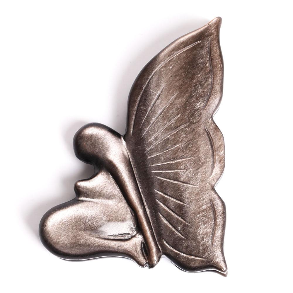 Silver Obsidian Butterfly Carvings Decor Best Crystal Wholesalers