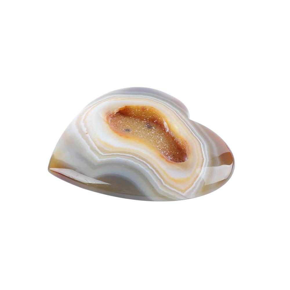 Druzy Agate Heart Carvings