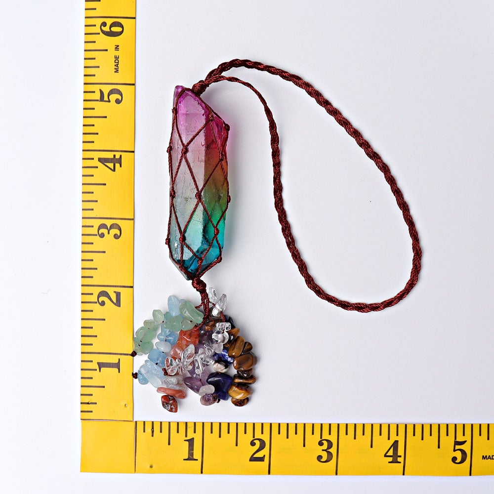 10" Chakra Aura Angel Crystal Hanging Ornament Best Crystal Wholesalers