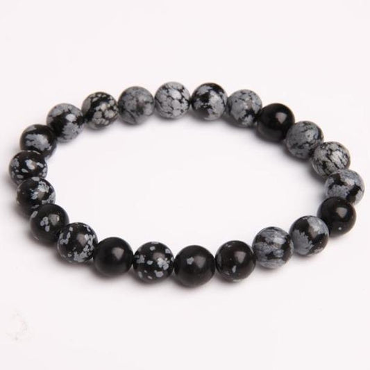 8mm Snowflake Obsidian Crystal Bracelet Best Crystal Wholesalers