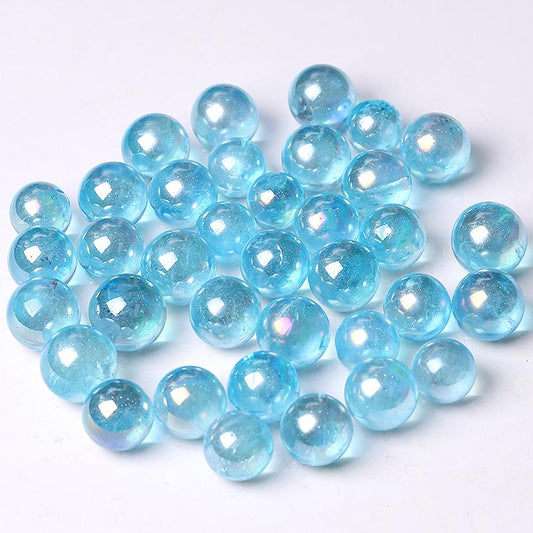 0.5-0.7'' High Quality Blue Aura Crystal Spheres Crystal Balls for Healing Best Crystal Wholesalers