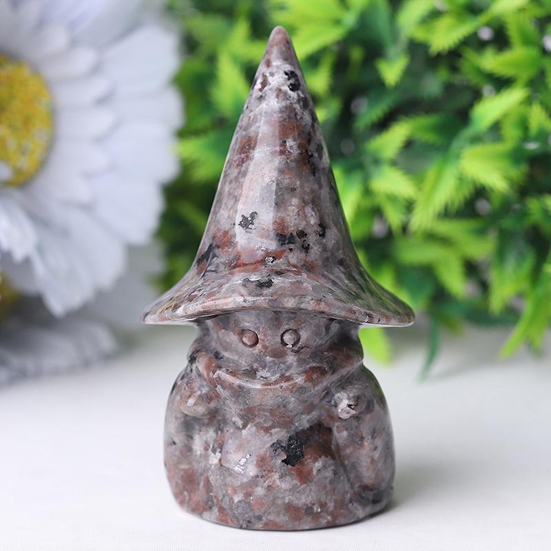 3" Yooperlite Baby Witch Wizard Crystal Carvings for Halloween Best Crystal Wholesalers