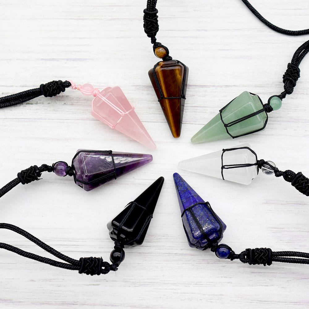 Arrow Shaped Obsidian Quartz Crystal Stone Necklace Best Crystal Wholesalers