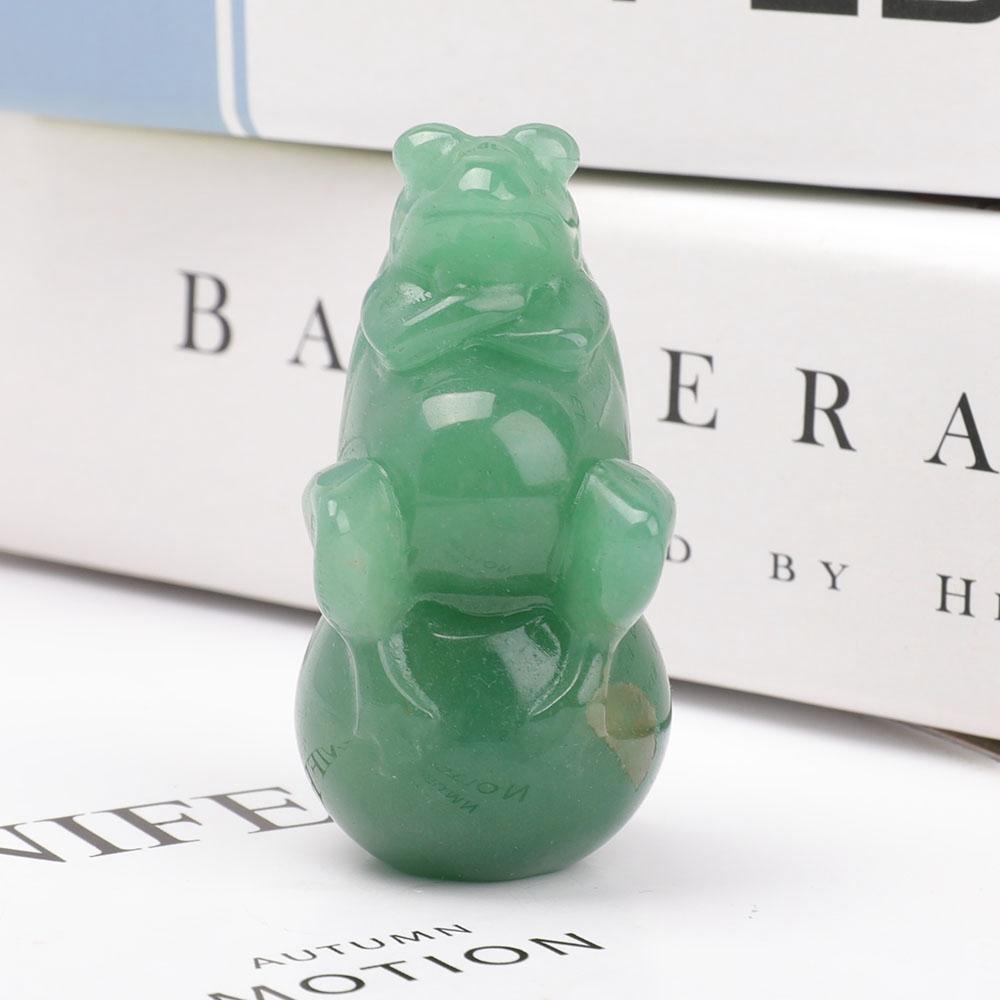 Green Aventurine Crystal Carving Frog Animal Bulk Best Crystal Wholesalers