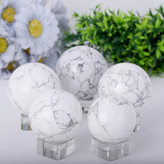 2.0"-4.0" Howlite Sphere Best Crystal Wholesalers