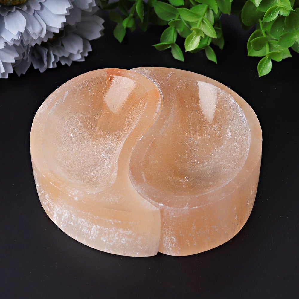 4" Peach Selenite Bowl Best Crystal Wholesalers