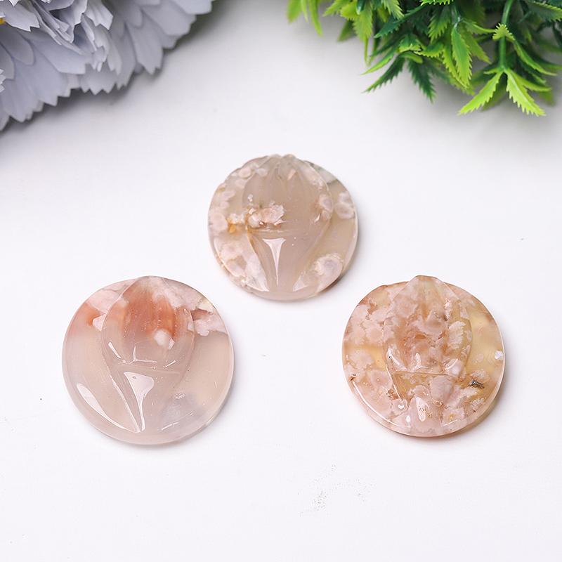 1.5" Flower Agate Crystal Carvings Best Crystal Wholesalers