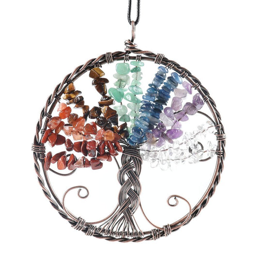 Healing Crystal Jewelry Tree of Life Wire Wrapped Pendant Best Crystal Wholesalers